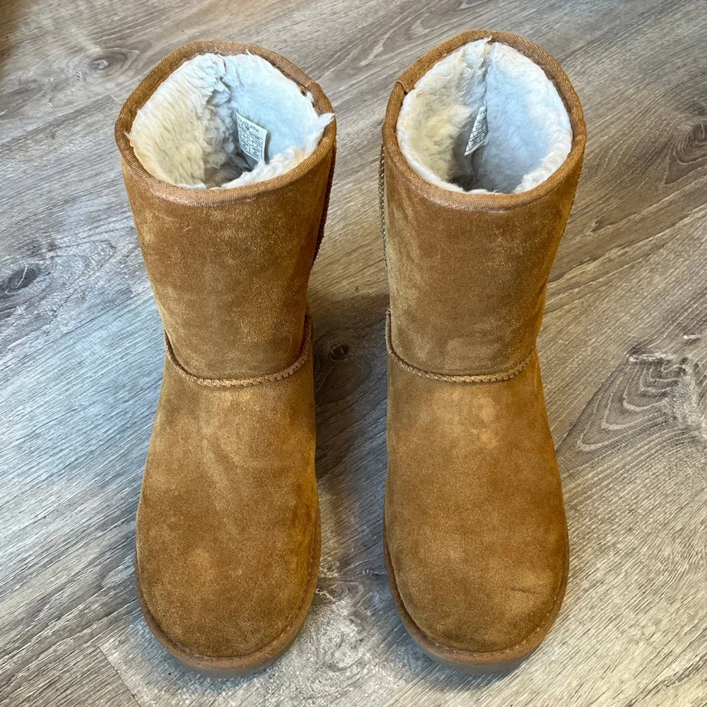 Koolaburra by UGG Koola Short Chestnut Suede Boots 1017090 Womens 10